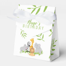 Vild 1 Safari Jungle Birthday Favor Box