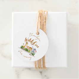 Vild 1 Safari Party Tack Gåvor Etiketter