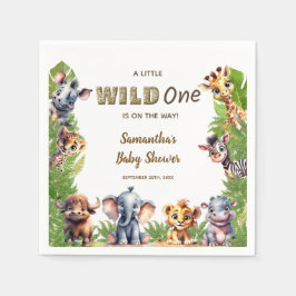Vild 1 Safari Theme Baby Shower Pappersservett