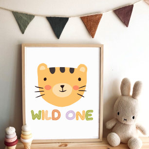 Vild 1 Tiger Baby Nursery Poster