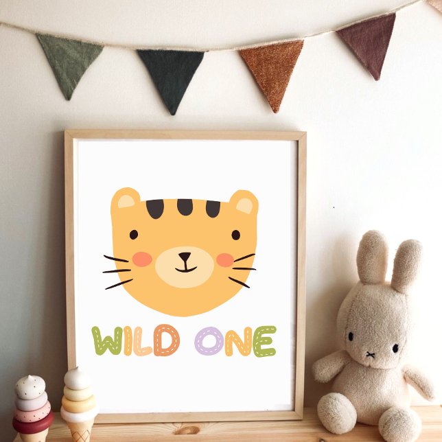Vild 1 Tiger Baby Nursery Poster (Skapare uppladdad)