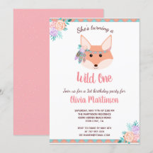 Vild 1 Tribal Boho Aztec Rosa 1:a födelsedagen Par