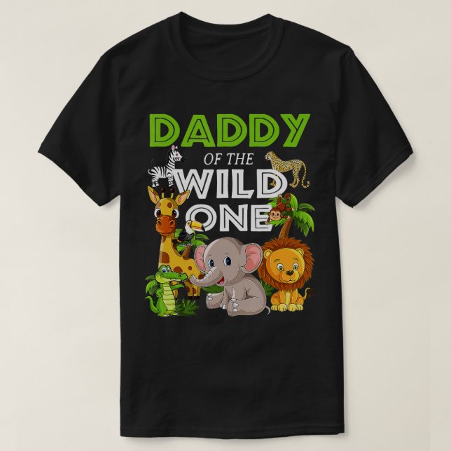Vild 1 Zoo Birthday Safari Jungle A T Shirt (Design framsida)