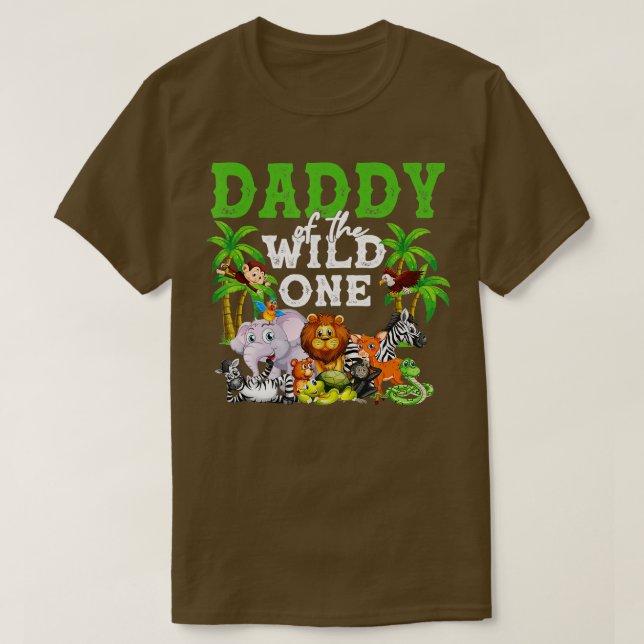 Vild 1 Zoo Birthday Safari Jungle A T Shirt (Design framsida)