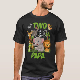 Vild 2 Pappa Zoo Birthday Safari Jungle Animals T Shirt