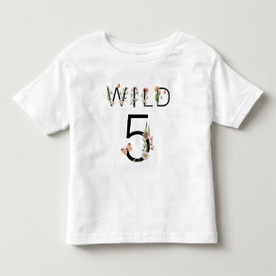 Vild 5 Vildblommor 5:e födelsedagen T Shirt