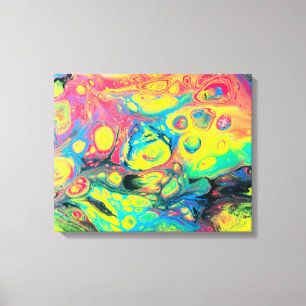 Vild Abstrakt för akrylfluid Art Canvastryck