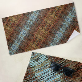 Vild Abstrakt Mönster Aqua Brown och Orange