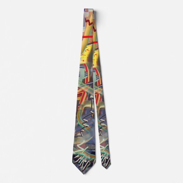 Vild Abstrakt Necktie Slips (Framsida)