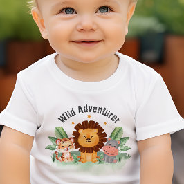 Vild Adventurer Jungle Safari Animals Birthday T Shirt