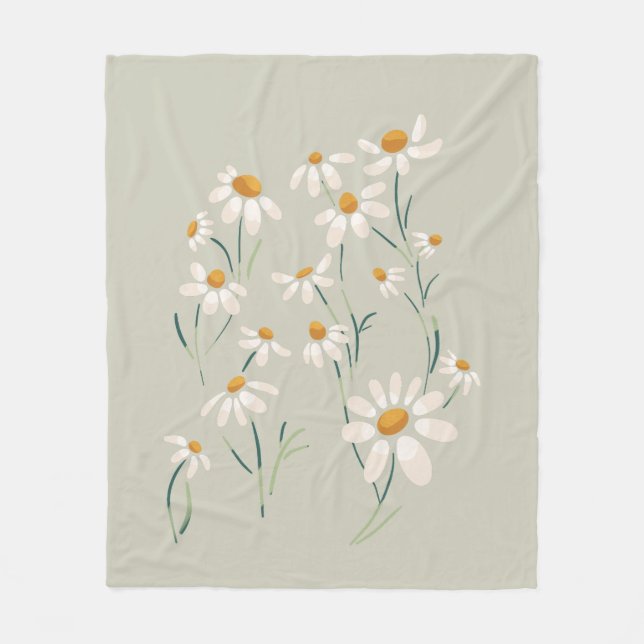 Vild Aesthetic Chamomile Chamomile Delicate Flower Fleecefilt (Framsidan)