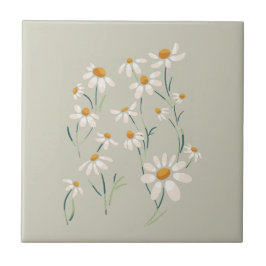 Vild Aesthetic Chamomile Chamomile Delicate Flower Kakelplatta