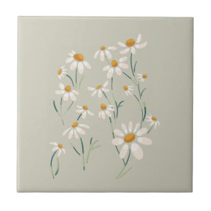 Vild Aesthetic Chamomile Chamomile Delicate Flower Kakelplatta