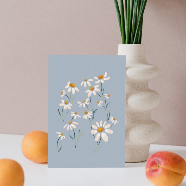 Vild Aesthetic Chamomile Chamomile Delicate Flower Vykort (Skapare uppladdad)