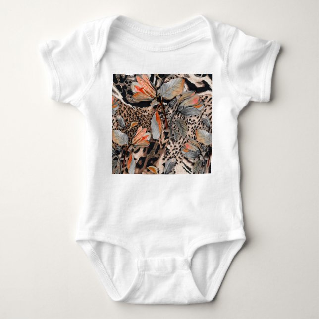 Vild African Animal Skin Mönster T Shirt (Framsida)