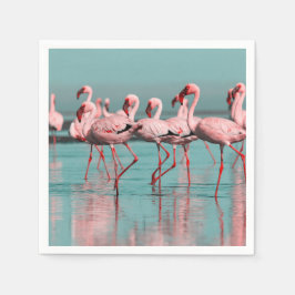 Vild African flamingos Pappersservett