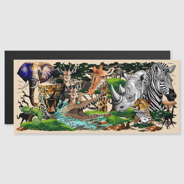 Vild African Savanna Animals (Fram/baksida)