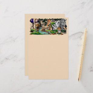 Vild African Savanna Animals Brevpapper