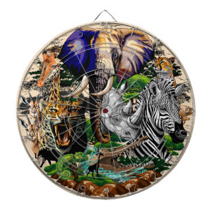 Vild African Savanna Animals Darttavla
