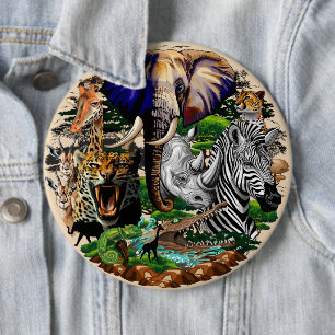 Vild African Savanna Animals Knapp