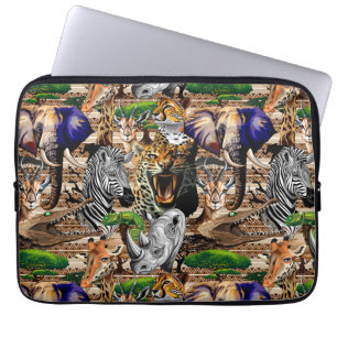 Vild African Savanna Animals Laptop Fodral