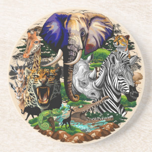 Vild African Savanna Animals Underlägg