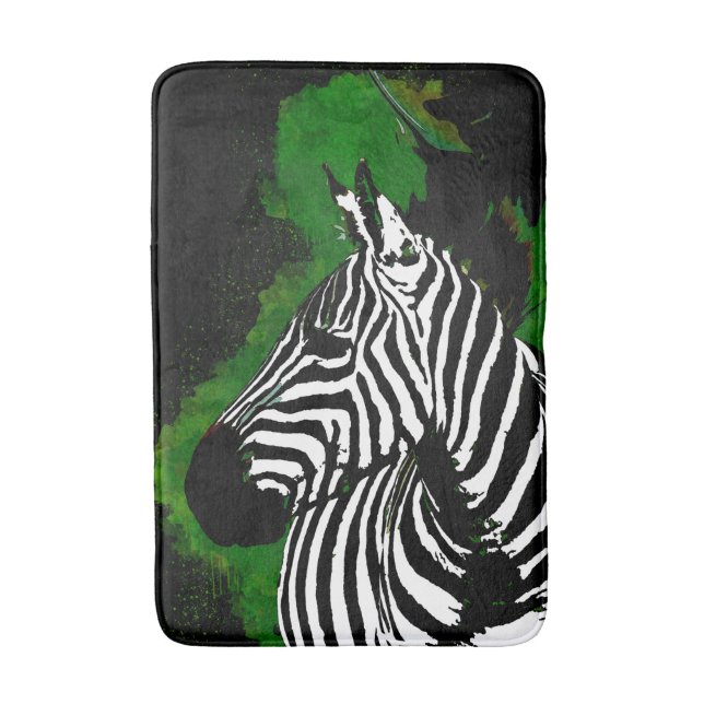 Vild African Zebra Night Badrumsmatta (Framsidan (Vertikal))