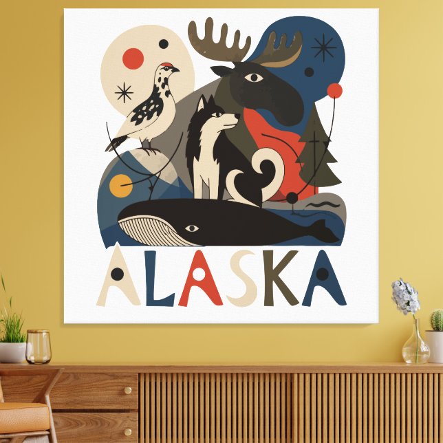 Vild ande i Alaska Canvastryck (Insitu (Vardagsrum))