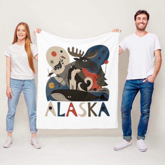 Vild ande i Alaska Fleecefilt (På plats)
