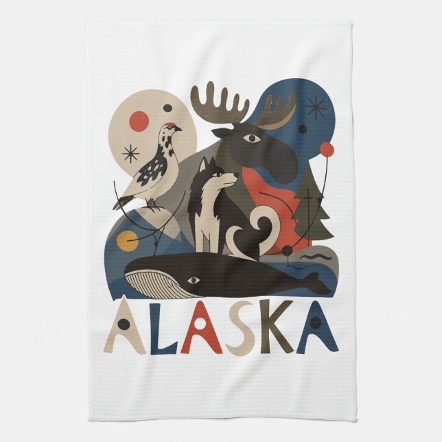Vild ande i Alaska Kökshandduk (Vertikal)