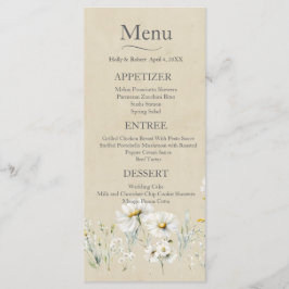 Vild ängsmarguerite Kraft Blommig Bröllop Meny