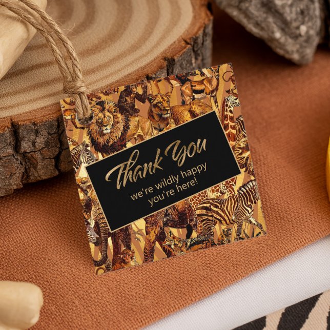 Vild Animal Collage Bachelorette Tack ID1149 Gåvor Etiketter (Skapare uppladdad)