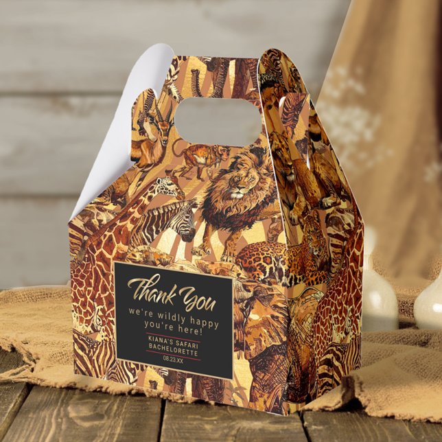 Vild Animal Collage Bachelorette Tack ID1149 Presentaskar (Skapare uppladdad)