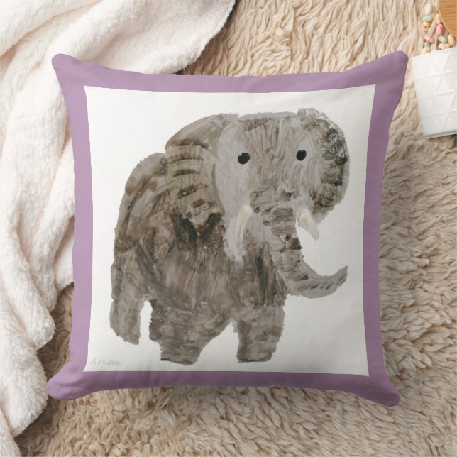 Vild Animal Elephant Art Kudde (Filt)