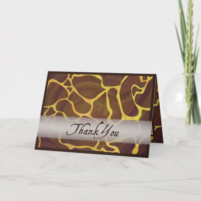 Vild Animal Giraffe Tack Kort (Framsida)