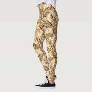 Vild Animal & Handflatan Träd Leggings