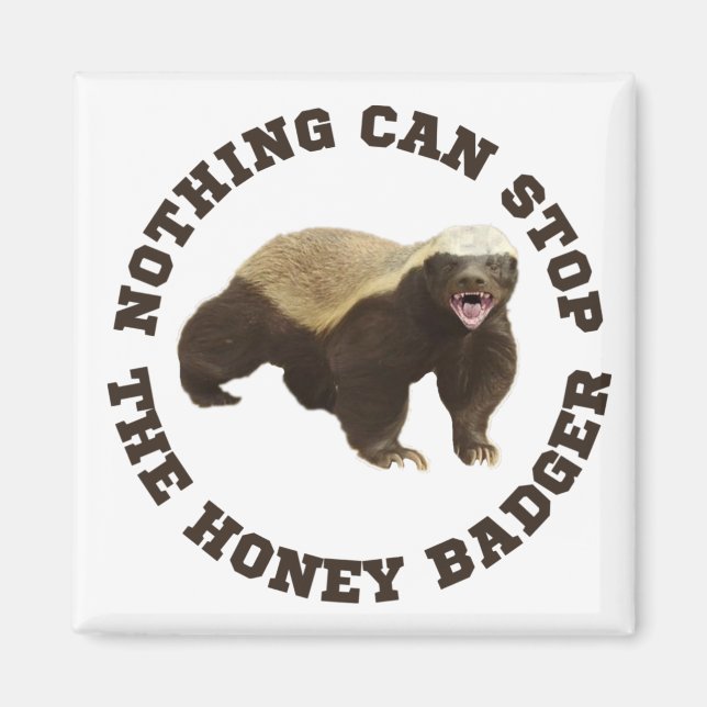 Vild Animal Honey badger Funny Magnet (Framsidan)