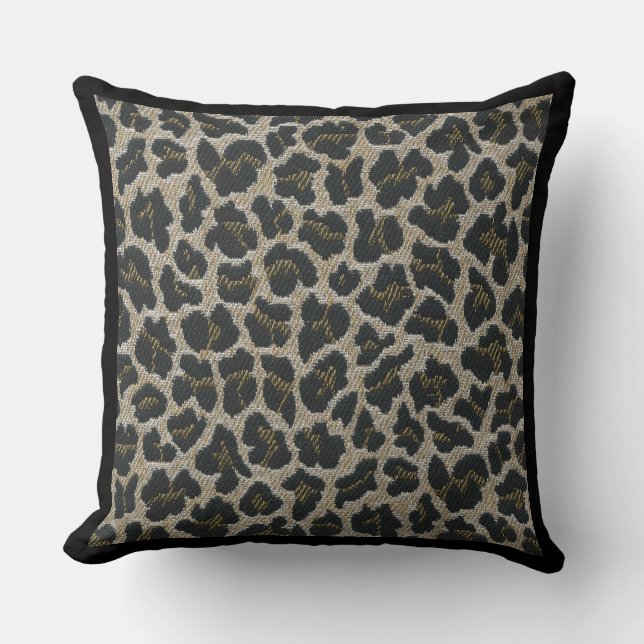 Vild Animal Leopard och Zebra tryck Dekorativ kudd Kudde (Framsida)