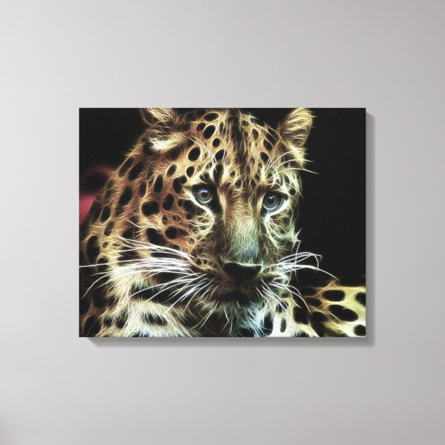 Vild Animal Leopard Wrapped Canvas (Framsida)