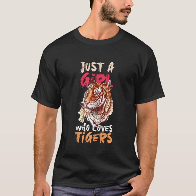 Vild Animal Lover Wildlife Women Girls Kids Tiger T Shirt (Framsida)