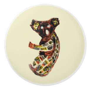 Vild Animal Painting Koala Bear Knopp