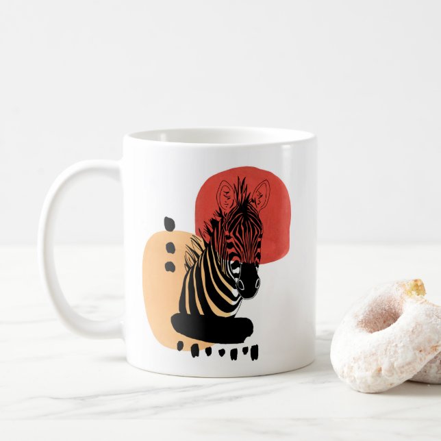 Vild animal Zebra Kaffemugg (Med munk)