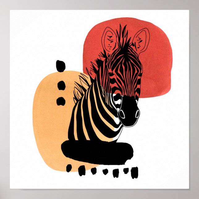 Vild animal Zebra Poster (Framsidan)