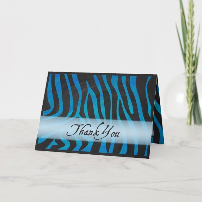 Vild Animal Zebra Tack Kort (Framsida)