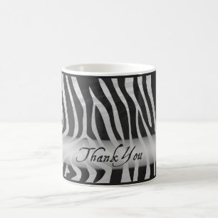 Vild Animaliskt Grått Mönster Tack Kaffemugg