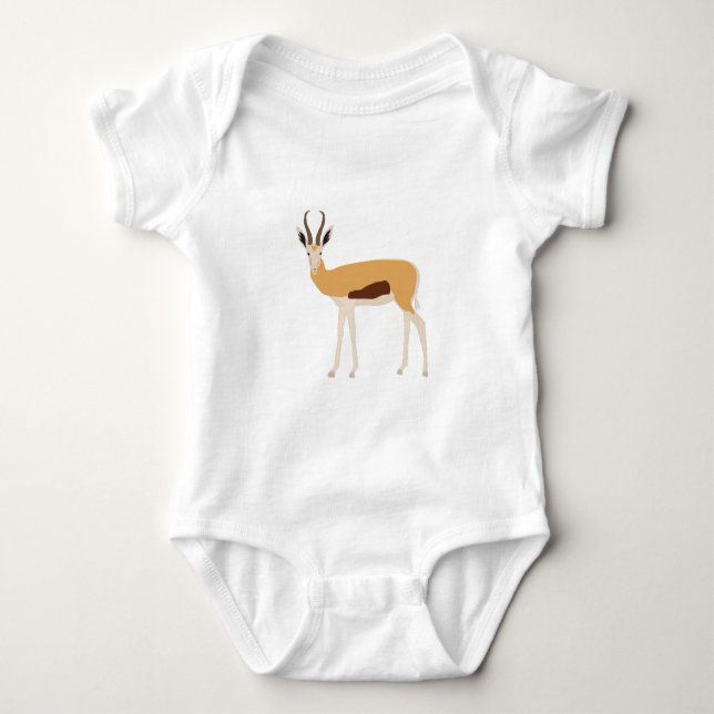 Vild Antilop Djur Illustration T Shirt (Framsida)