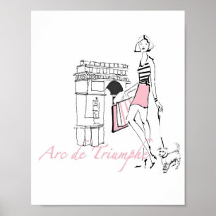 Vild Apple Arc de Triomphe - skissa flickaktigt Poster