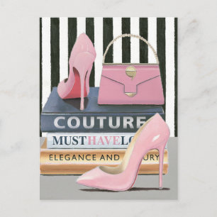 Vild Äpple Couture Ränder - Skor & Väska Vykort