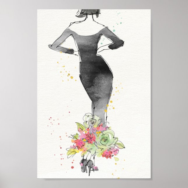 Vild Apple | Dress-skiss för Blommigt av Chic Poster (Framsidan)