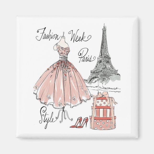 Vild Apple | Paris Mode-veckan Stil Magnet (Framsidan)